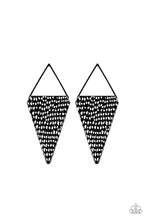 Load image into Gallery viewer, Paparazzi Have A Bite - Black - Hammered Gunmetal Triangular - Post Earrings - $5 Jewelry with Ashley Swint