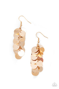 PRE-ORDER - Paparazzi Hear Me Shimmer - Gold - Earrings - $5 Jewelry with Ashley Swint