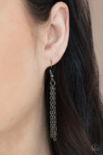 Load image into Gallery viewer, PRE-ORDER - Paparazzi Ice Age Intensity - Black - Necklace &amp; Earrings - $5 Jewelry with Ashley Swint
