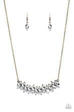 Load image into Gallery viewer, PRE-ORDER - Paparazzi Icy Intensity - Brass - Necklace &amp; Earrings - $5 Jewelry with Ashley Swint