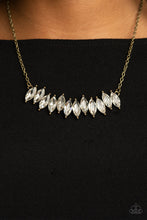 Load image into Gallery viewer, PRE-ORDER - Paparazzi Icy Intensity - Brass - Necklace &amp; Earrings - $5 Jewelry with Ashley Swint