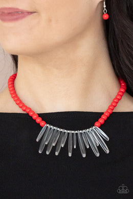PAPARAZZI Icy Intimidation - Red - $5 Jewelry with Ashley Swint