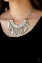 Load image into Gallery viewer, Paparazzi Impressively Incan - Silver - Hammered in Shimmery Textures - Necklace &amp; Earrings - $5 Jewelry with Ashley Swint