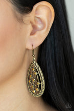 Load image into Gallery viewer, PRE-ORDER - Paparazzi Industrial Incandescence - Brass - Earrings - $5 Jewelry with Ashley Swint