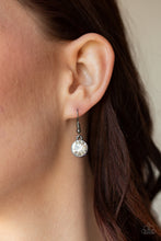 Load image into Gallery viewer, Paparazzi Inner Light - BLACK - White Rhinestones - Glamorous Necklace &amp; Earrings - $5 Jewelry with Ashley Swint