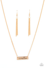 Load image into Gallery viewer, PRE-ORDER - Paparazzi Joy Of Motherhood - Gold - Mother&#39;s Day Necklace &amp; Earrings - $5 Jewelry with Ashley Swint