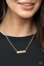 Load image into Gallery viewer, PRE-ORDER - Paparazzi Joy Of Motherhood - Gold - Mother&#39;s Day Necklace &amp; Earrings - $5 Jewelry with Ashley Swint