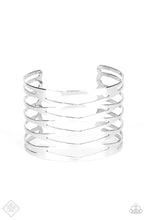 Load image into Gallery viewer, Paparazzi Keep Them On Edge - Silver Cuff Bracelet - Trend Blend / Fashion Fix Exclusive July 2019 - $5 Jewelry With Ashley Swint