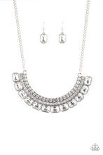 Load image into Gallery viewer, Paparazzi Killer Knockout - White Rhinestones - Emerald Cut Gems - Necklace &amp; Earrings - $5 Jewelry with Ashley Swint