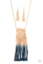Load image into Gallery viewer, Paparazzi Look At MACRAME Now - Blue - Necklace &amp; Earrings - $5 Jewelry with Ashley Swint