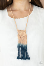 Load image into Gallery viewer, Paparazzi Look At MACRAME Now - Blue - Necklace &amp; Earrings - $5 Jewelry with Ashley Swint