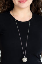 Load image into Gallery viewer, Paparazzi Love Is All Around - Brown - Filigree Heart - Rhinestone Necklace &amp; Earrings - $5 Jewelry With Ashley Swint