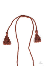 Load image into Gallery viewer, Paparazzi Macrame Mantra - Brown - Necklace &amp; Earrings - $5 Jewelry with Ashley Swint