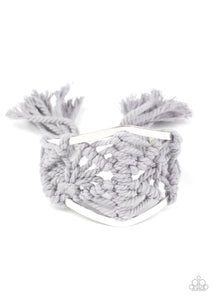 Paparazzi Macrame Mode - Silver - Cuff Bracelet - $5 Jewelry with Ashley Swint