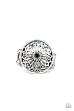 Load image into Gallery viewer, Paparazzi Mandala Magnificence - Green Rhinestones - Floral Ring - $5 Jewelry With Ashley Swint