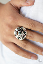 Load image into Gallery viewer, Paparazzi Mandala Magnificence - Green Rhinestones - Floral Ring - $5 Jewelry With Ashley Swint