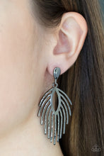Load image into Gallery viewer, Paparazzi Metro Safari - Black - Earrings - $5 Jewelry with Ashley Swint