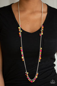 Paparazzi Miami Mojito - Multi - Silver Chain Necklace & Earrings - $5 Jewelry with Ashley Swint