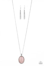 Load image into Gallery viewer, Paparazzi Peaceful Glow - Pink Stone - Silver Chain - Necklace &amp; Earrings - $5 Jewelry with Ashley Swint