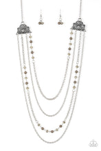 Load image into Gallery viewer, Paparazzi Pharaoh Finesse - Green - Ornate Silver Fittings - Necklace &amp; Earrings - $5 Jewelry with Ashley Swint