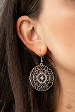 Load image into Gallery viewer, Paparazzi PINWHEEL and Deal - Black - White Rhinestones - Earrings - $5 Jewelry With Ashley Swint