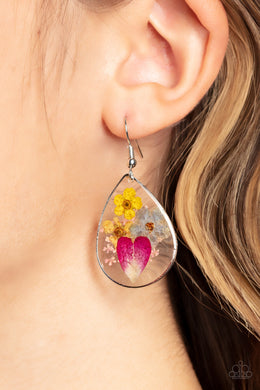 PRE-ORDER - Paparazzi Prim and PRAIRIE - Multi - Flowers Encased in Glass - Earrings - $5 Jewelry with Ashley Swint