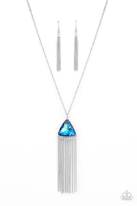 PRE-ORDER - Paparazzi Proudly Prismatic - Blue - UV Iridescent - Necklace & Earrings - $5 Jewelry with Ashley Swint