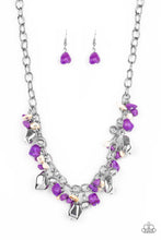 Load image into Gallery viewer, Paparazzi Quarry Trail - Purple Stones - Silver Necklace and matching Earrings - $5 Jewelry With Ashley Swint
