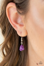 Load image into Gallery viewer, Paparazzi Quarry Trail - Purple Stones - Silver Necklace and matching Earrings - $5 Jewelry With Ashley Swint