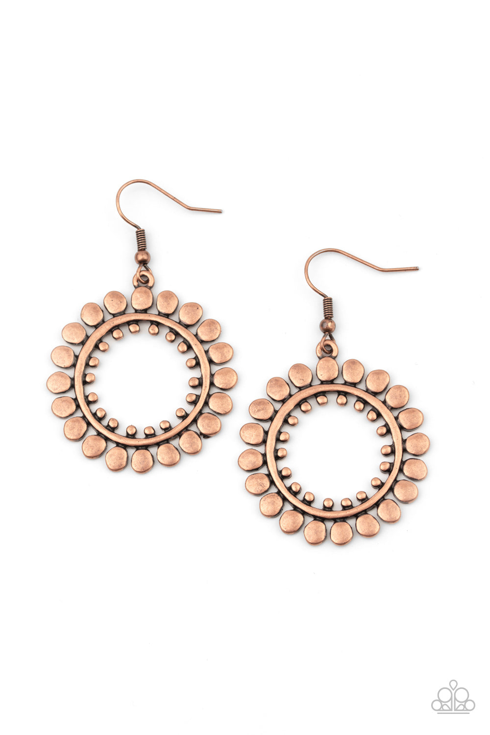 Paparazzi Radiating Radiance - Copper - Earrings - $5 Jewelry with Ashley Swint