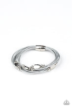 Load image into Gallery viewer, Paparazzi Raw Edge - Silver - Magnetic Closure - Bracelet - $5 Jewelry with Ashley Swint