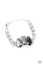 Load image into Gallery viewer, Paparazzi Raw Radiance - Silver - Hematite Gem Rhinestones - Adjustable Bracelet - $5 Jewelry with Ashley Swint