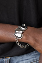 Load image into Gallery viewer, Paparazzi Raw Radiance - Silver - Hematite Gem Rhinestones - Adjustable Bracelet - $5 Jewelry with Ashley Swint