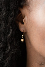 Load image into Gallery viewer, Paparazzi Red Carpet Royal - Brass - Topaz Rhinestones - Teardrop Pendant - Necklace &amp; Earrings - $5 Jewelry With Ashley Swint
