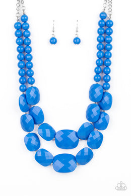 PRE-ORDER - Paparazzi Resort Ready - Blue - Necklace & Earrings - $5 Jewelry with Ashley Swint