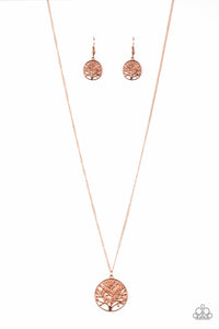 Paparazzi Save The Trees - Copper - Tree of Life - Necklace & Earrings - $5 Jewelry with Ashley Swint