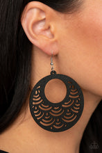 Load image into Gallery viewer, Paparazzi SEA Le Vie! - Black - Wooden Earrings - $5 Jewelry with Ashley Swint