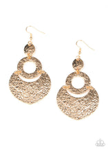 Load image into Gallery viewer, Paparazzi Shimmer Suite - GOLD - Oval Hoop - Earrings - $5 Jewelry with Ashley Swint
