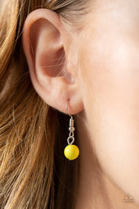 Paparazzi So Solar - Yellow - Vibrant Bead - Ornate Sunburst - Necklace & Earrings - $5 Jewelry with Ashley Swint