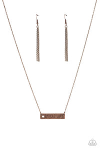 Paparazzi Spread Love - Copper - Necklace & Earrings - $5 Jewelry with Ashley Swint