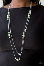 Load image into Gallery viewer, Paparazzi Spring Splash - Green / White Pearls - Necklaces and matching Earrings - $5 Jewelry With Ashley Swint