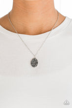Load image into Gallery viewer, Paparazzi Star-Crossed Stargazer - Silver Smoky Rhinestones - Necklace and matching Earrings - $5 Jewelry with Ashley Swint