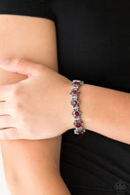 Load image into Gallery viewer, Paparazzi Strut Your Stuff - Red Rhinestones - Silver Stretchy Bracelet - $5 Jewelry With Ashley Swint