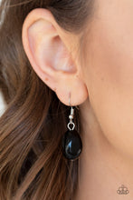 Load image into Gallery viewer, Paparazzi Take The COLOR Wheel! - Black Beads - Silver Chain Necklace and matching Earrings - $5 Jewelry With Ashley Swint