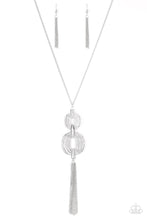 Load image into Gallery viewer, Paparazzi Timelessly Tasseled - Silver - Necklace &amp; Earrings - $5 Jewelry with Ashley Swint