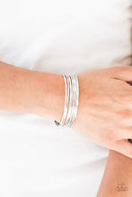 Load image into Gallery viewer, Paparazzi Timelessly Textured - Silver - Cuff Bracelet - $5 Jewelry With Ashley Swint