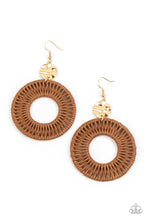 Load image into Gallery viewer, Paparazzi Total Basket Case - Brown - Earrings - $5 Jewelry with Ashley Swint