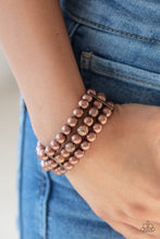 Load image into Gallery viewer, Paparazzi Trail Treasure - Copper - Stretchy Band Bracelet - $5 Jewelry with Ashley Swint