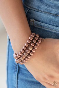Paparazzi Trail Treasure - Copper - Stretchy Band Bracelet - $5 Jewelry with Ashley Swint