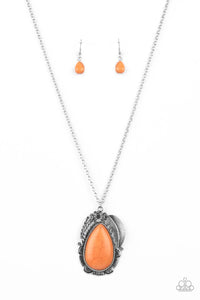 PRE-ORDER - Paparazzi Tropical Mirage - Orange Stone - Necklace & Earrings - $5 Jewelry with Ashley Swint